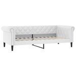 vidaXL Lit de jour avec matelas blanc 90x200 cm similicuir