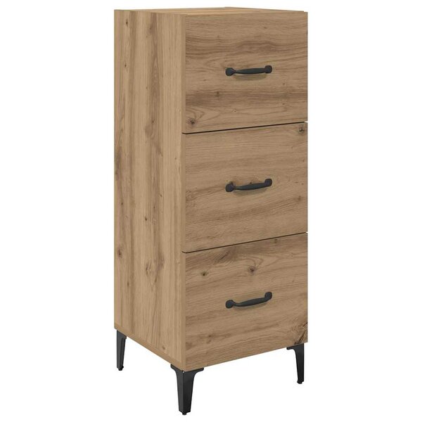 vidaXL Buffet Chêne artisanal 34 5 x 34 x 90 cm Bois d'ingénierie