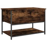 vidaXL Banc de rangement chêne fumé 70x42 5x47 cm bois d'ingénierie