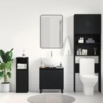 vidaXL Cabinet de Lavabo Chêne noir 58 x 33 x 60 cm Bois d'ingénierie