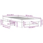 vidaXL Cadre de lit sans matelas chêne sonoma 100x200 cm
