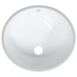 vidaXL Évier de salle de bain blanc 33x29x16 5 cm ovale céramique
