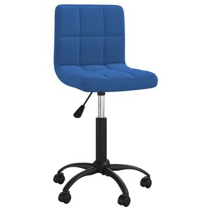 vidaXL Chaise pivotante de salle à manger Bleu Velours