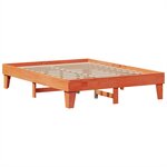 vidaXL Lit bibliothèque sans matelas cire marron 140x200 cm pin massif