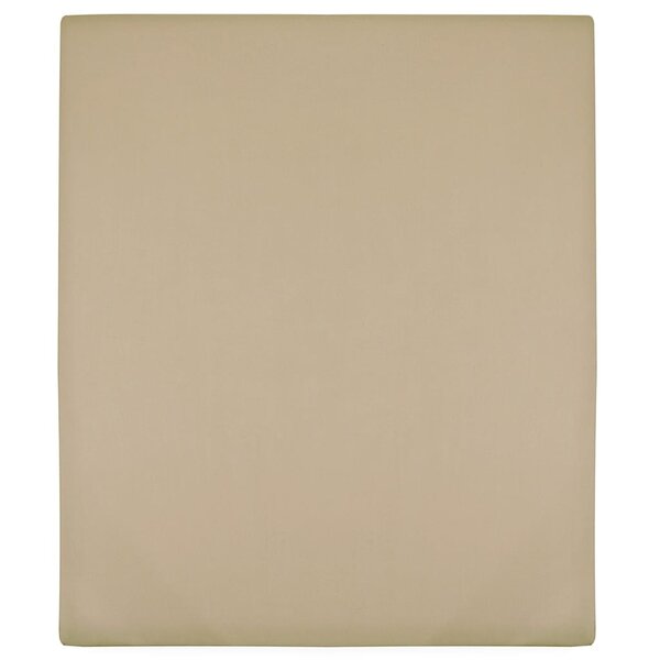 vidaXL Drap-housse Jersey Taupe 160x200 cm Coton