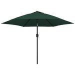 vidaXL Parasol de jardin en porte-à-faux avec LED 3 m vert