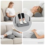 vidaXL Coussin pour jambes Géométrique Gris 52 x 20 x 11 cm