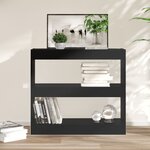 vidaXL Bibliothèque/Séparateur de pièce Noir 80x30x72 cm