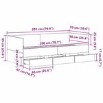 vidaXL Lit banquette Chêne artisanal Bois d'ingénierie 90 x 200 cm