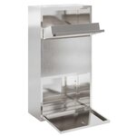vidaXL Boîte de dépôt de colis avec porte Chrome 44 x 22 x 82 cm Acier