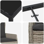 vidaXL Ensemble de salle à manger pour jardin 5 Pièces Gris clair
