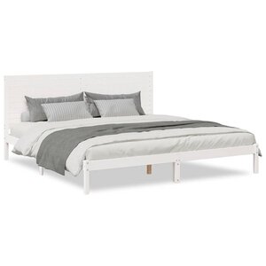 vidaXL Cadre de lit extra long sans matelas 180x220 cm bois massif