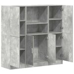 vidaXL Ensemble d'armoires de cuisine 3 Pièces gris béton