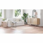 vidaXL Tapis Shaggy Anti-dérapant Crème 160 x 160 cm PP