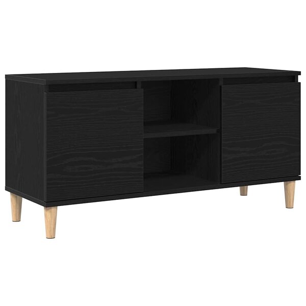 vidaXL Meuble TV Chêne noir 102 x 35 x 50 cm Bois d'ingénierie