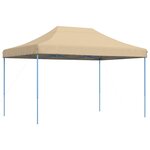 vidaXL Tente de fête 279 x 410 x 315 cm Beige Tissu Oxford