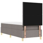 vidaXL Lit à ressorts avec matelas Taupe 80 x 200 cm tissu