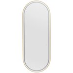 Poste de coiffure miroir éclairage led ultra-plat ovale 70 x 4 x 180 cm verre acier doré 14_0009651