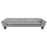 vidaXL Canapé pour enfants gris clair 100x50x26 cm velours