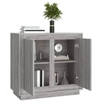 vidaXL Buffet sonoma gris 80x34x75 cm bois d'ingénierie