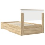 vidaXL Cadre de lit Chêne Sonoma 100 x 200 cm Bois d'ingénierie