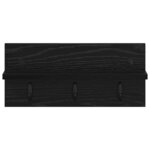 vidaXL Porte-manteau mural Montage mural Chêne noir 40 x 10 5 x 18 cm