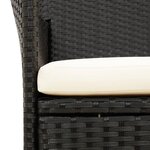 vidaXL Ensemble à manger jardin 9Pièces et coussins noir résine tressée