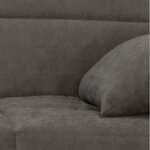 Canapé clic clac 3 places - Taupe - Matelas 17 cm - 223 x 96 x 103 cm - MEGAN