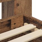 vidaXL Cadre de lit avec rangement Bois ancien 140 x 190 cm