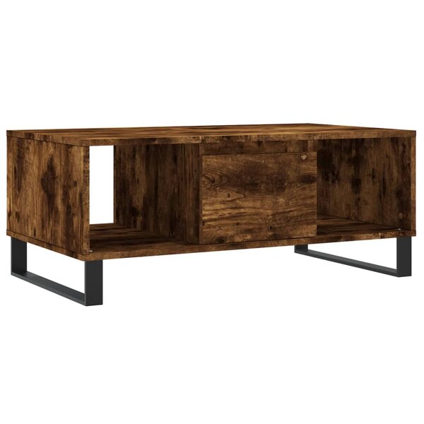vidaXL Table basse Chêne fumé 90x50x36 5 cm Bois d'ingénierie