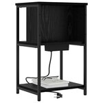 vidaXL Cabinet de chevet Chêne noir 38 x 31 x 61 cm Bois d'ingénierie
