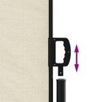 vidaXL Auvent latéral rétractable crème 180x1200 cm