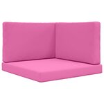 vidaXL Coussin de canapé d'extérieur 3 Pièces Rose Polyester