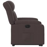 vidaXL Fauteuil inclinable électrique marron foncé tissu