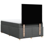 vidaXL Sommier à lattes de lit avec matelas Gris foncé 120x200cm Tissu