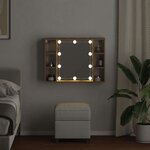 vidaXL Armoire à miroir avec LED chêne artisanal 76x15x55 cm