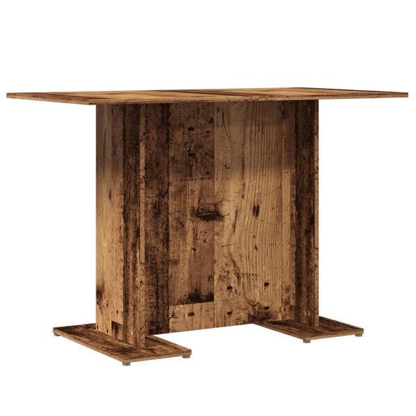 vidaXL Table à manger vieux bois 110 x 60 x 75 cm bois ingénierie