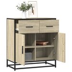 vidaXL Buffet chêne sonoma 68x35x76 cm bois d'ingénierie