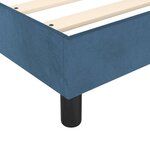 vidaXL Sommier à lattes de lit et matelas Bleu foncé 160x200cm Velours