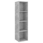 vidaXL Ensemble de meubles TV 4 Pièces Gris béton Bois d'ingénierie
