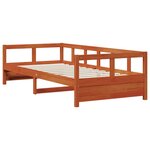 vidaXL Lit de jour cire marron 80x200 cm bois de pin massif