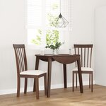vidaXL Chaises à manger coussins 2 Pièces marron bois massif caoutchouc