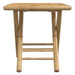 vidaXL Ensemble de bistro pliante 3 Pièces et coussins blanc crème bambou