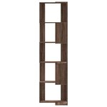 vidaXL Bibliothèque d'angle à 5 niveaux chêne marron bois d'ingénierie