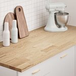vidaXL Plan de travail de cuisine bois de chêne massif rectangulaire