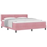 vidaXL Lit à ressorts avec tête de lit Rose 200 x 180 cm Velours