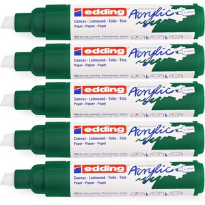 Marqueur acrylique large 5000 vert mousse 5-10 mm x 5 EDDING