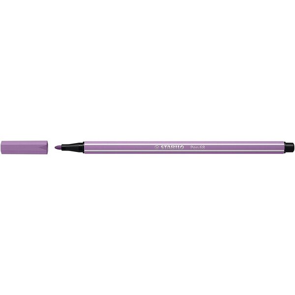 Stylo feutre pen 68 pointe moyenne mauve glycine stabilo