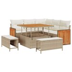 vidaXL Ensemble de canapé de jardin 8 Pièces Beige et crème