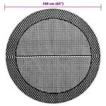 vidaXL Tapis d'extérieur ARAKIL gris Ø160 cm PP